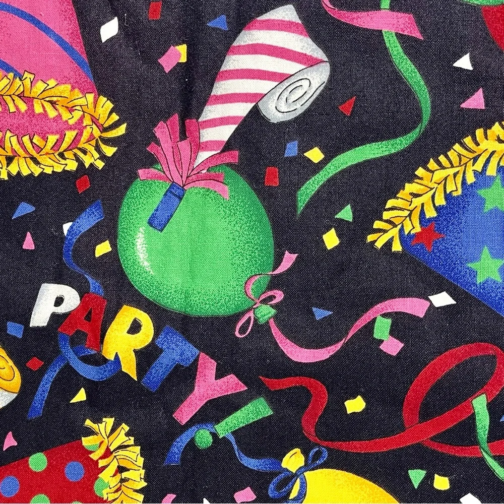 Large Multicolored Handmade Party Themed Tote Bag Reversible